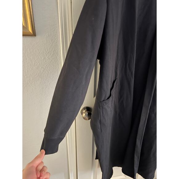 Savage X Fenty Robe‎ Unisex Women's Medium Black Hooded Showgirl Long Robe - Picture 3 of 14